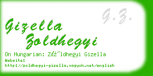 gizella zoldhegyi business card